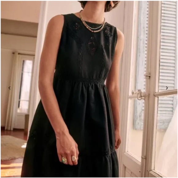 Sezane Zarri Dress Black - Size 2 - Picture 2 of 11